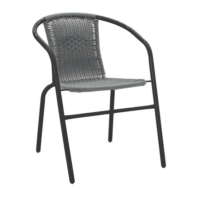 Masa de dining Vergo-Obbi din metal, negru, D60x70 cm, imagine suplimentara