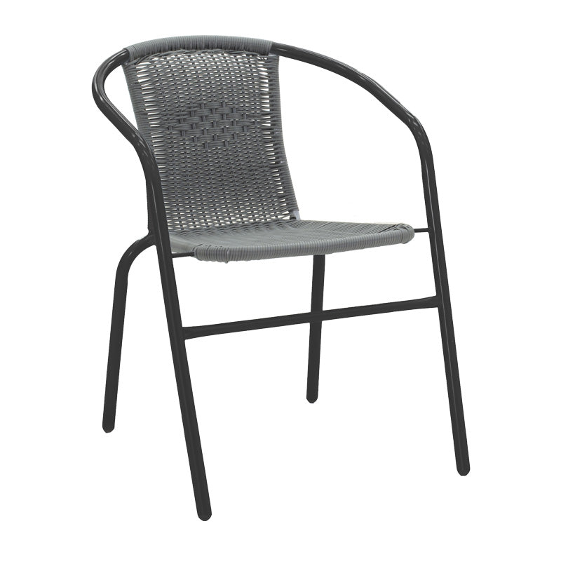 Masa de dining Vergo-Obbi din metal, negru, D60x70 cm, imagine suplimentara