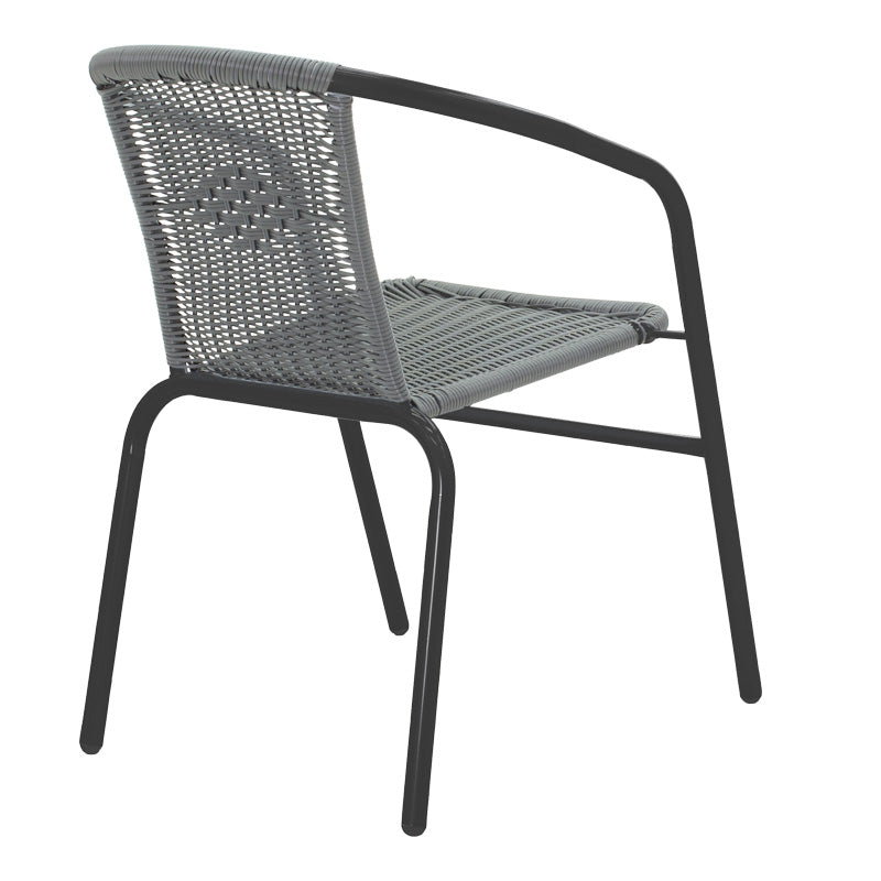 Masa de dining Vergo-Obbi din metal, negru, D60x70 cm, detaliu produs