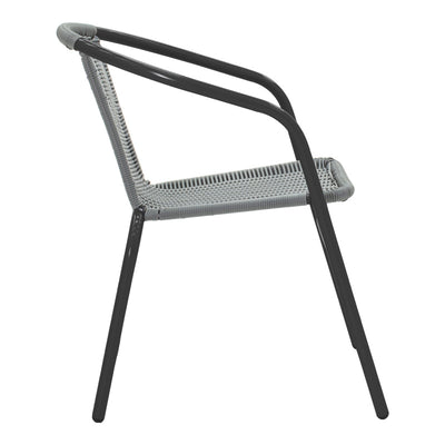 Masa de dining Vergo-Obbi din metal, negru, D60x70 cm, perspectiva suplimentara