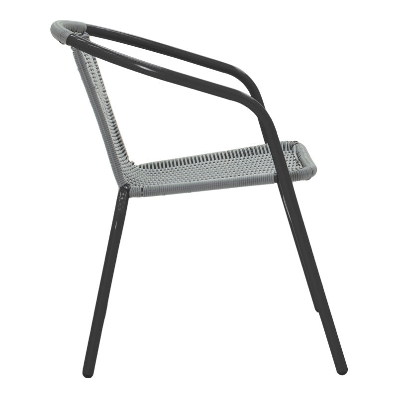 Masa de dining Vergo-Obbi din metal, negru, D60x70 cm, perspectiva suplimentara