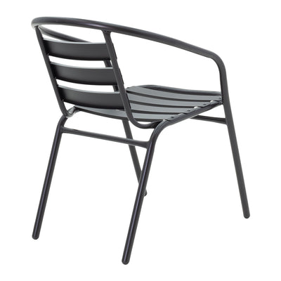Masa de dining Vergo-Tade metalica, neagra, D60x70 cm, detaliu produs