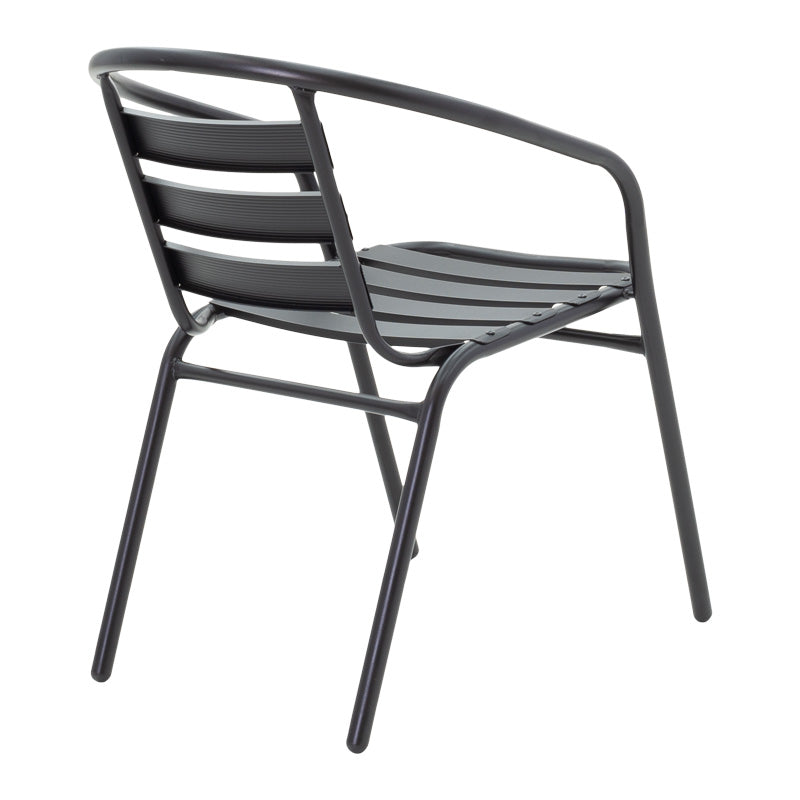 Masa de dining Vergo-Tade metalica, neagra, D60x70 cm, detaliu produs