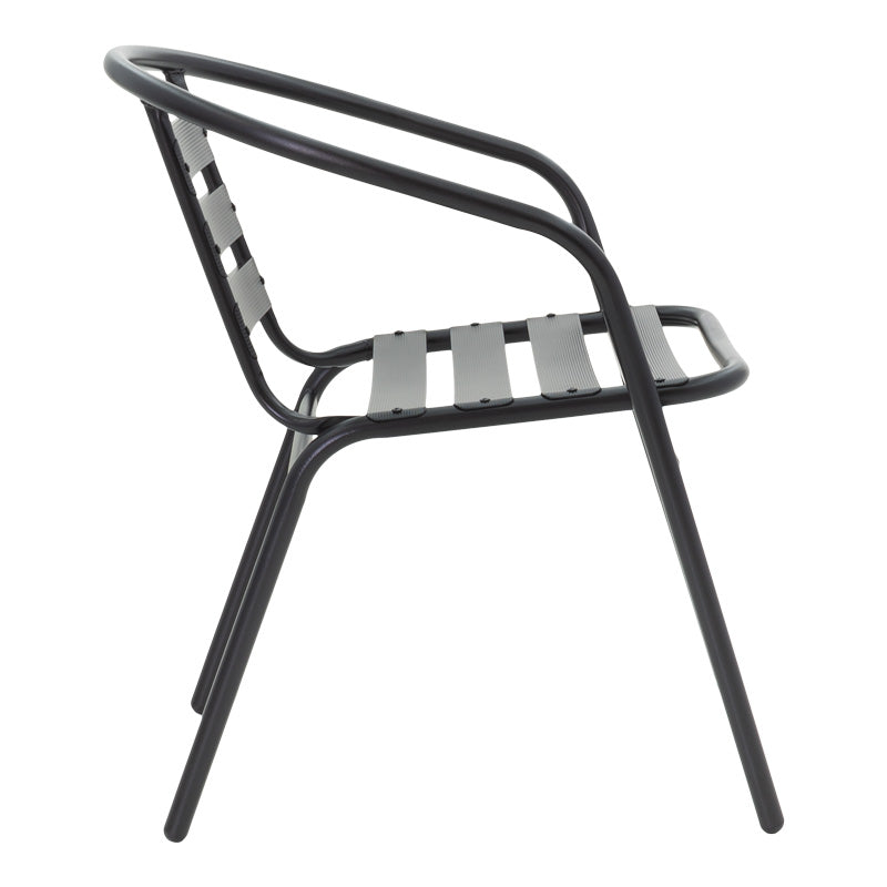 Masa de dining Vergo-Tade metalica, neagra, D60x70 cm, perspectiva suplimentara