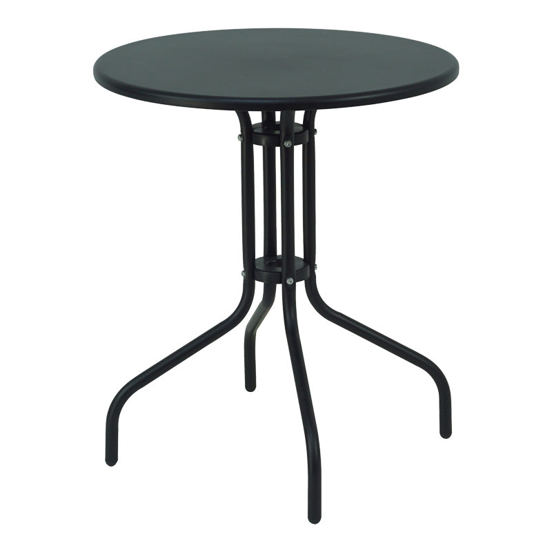 Masa de dining Vergo-Tade metalica, neagra, D60x70 cm, foto produs