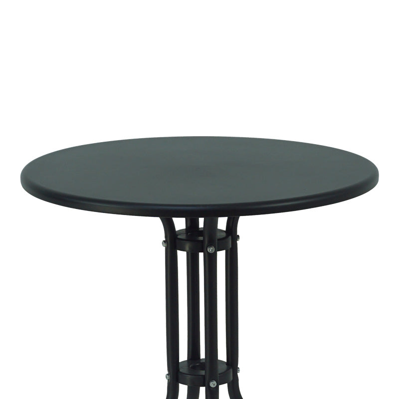 Masa de dining Vergo-Tade metalica, neagra, D60x70 cm, foto produs 6