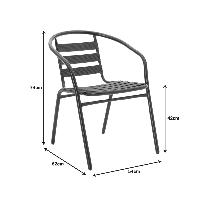 Masa de dining Vergo-Tade metalica, neagra, D60x70 cm, foto produs 8