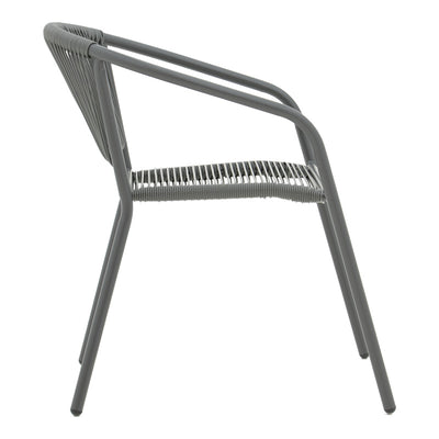 Masa de dining Watson-Lindaria, metal antracit-sticla, 70x70x70 cm, perspectiva suplimentara