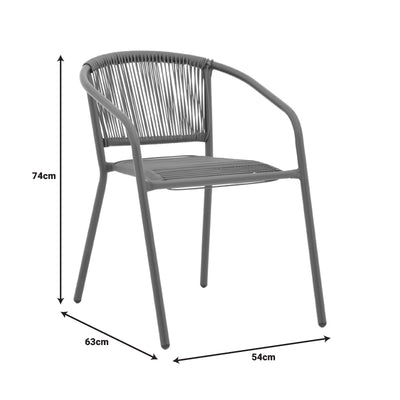 Masa de dining Watson-Lindaria, metal antracit-sticla, 70x70x70 cm, foto produs 8