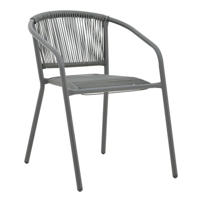 Masa de dining Watson-Lindaria set de 3 piese metal-antrenit sticla, Antracit, D60x70 cm, imagine suplimentara