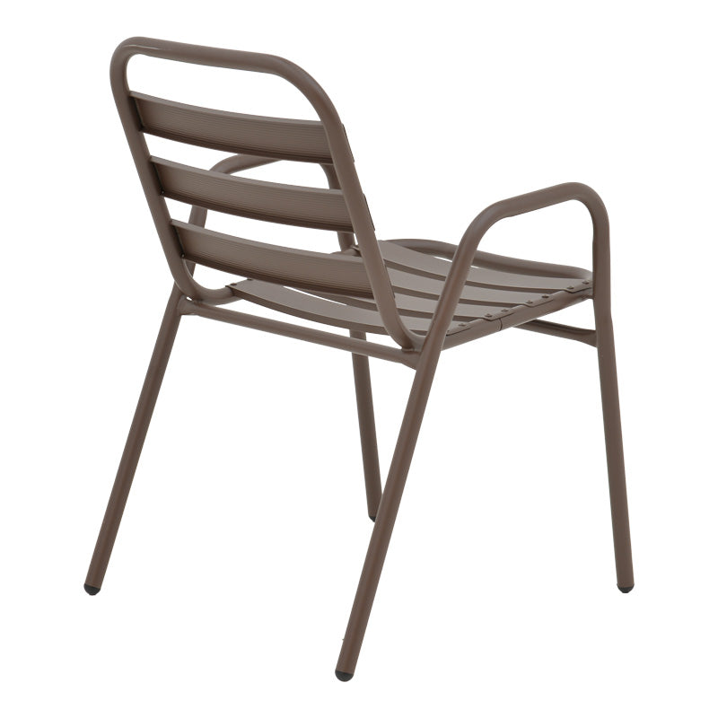 Masa de dining Watson-Sussie metal maro-sticla, 70x70x70 cm, detaliu produs
