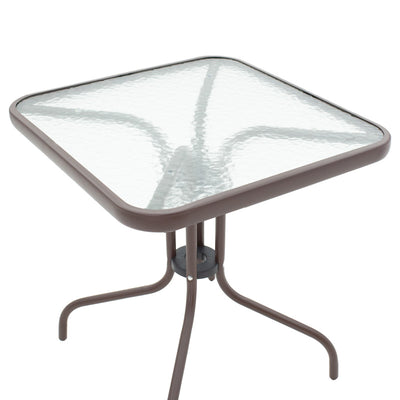 Masa de dining Watson-Sussie metal maro-sticla, 70x70x70 cm, foto produs 7