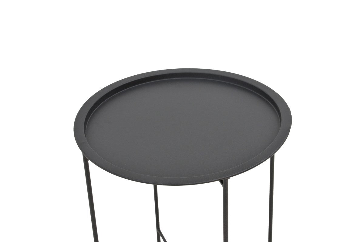 Masa de gradina Caius, Negru, 46x46x52 cm