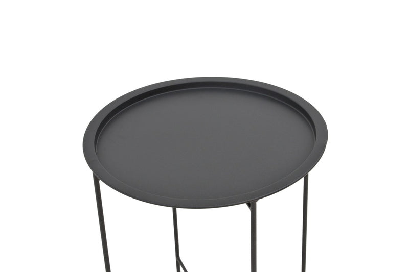 Masa de gradina Caius, Negru, 46x46x52 cm, detaliu produs