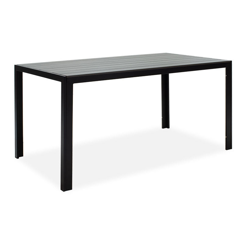 mobilier de gradina Masa de Gradina Nares Negru - Gri Inchis 140x80x72 cm