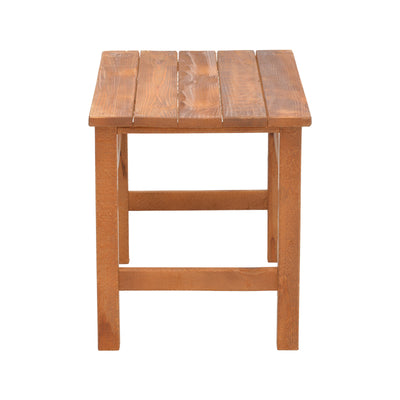 Masa de gradina Summrine de plaja din lemn de fag solid, nuc, 60x40x45 cm, detaliu produs