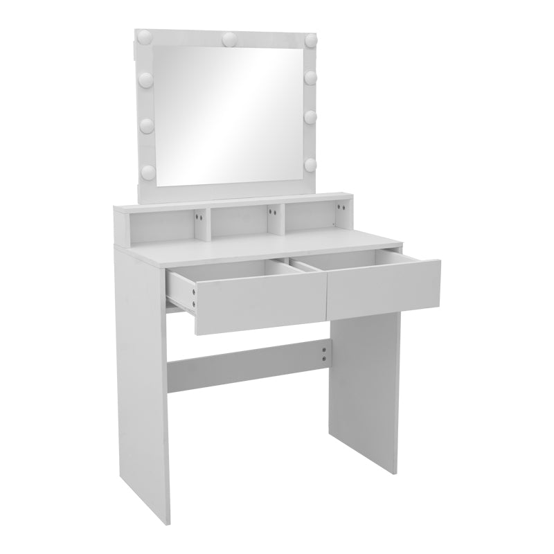 Masa de machiaj Virna, MDF, Alb, 80x40x145 cm, detaliu produs