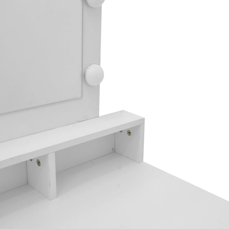 Masa de machiaj Virna, MDF, Alb, 80x40x145 cm, imagine produs 6