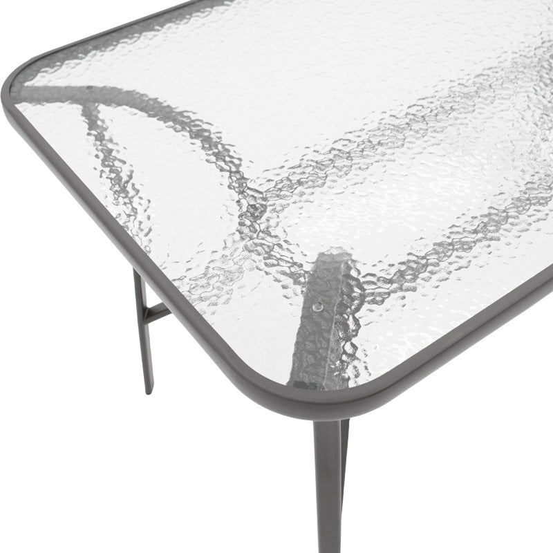 Masa de sufragerie Calan-Ensure set de 7 metal antracit inchis si textil, antracit, 140x80x70 cm, foto produs