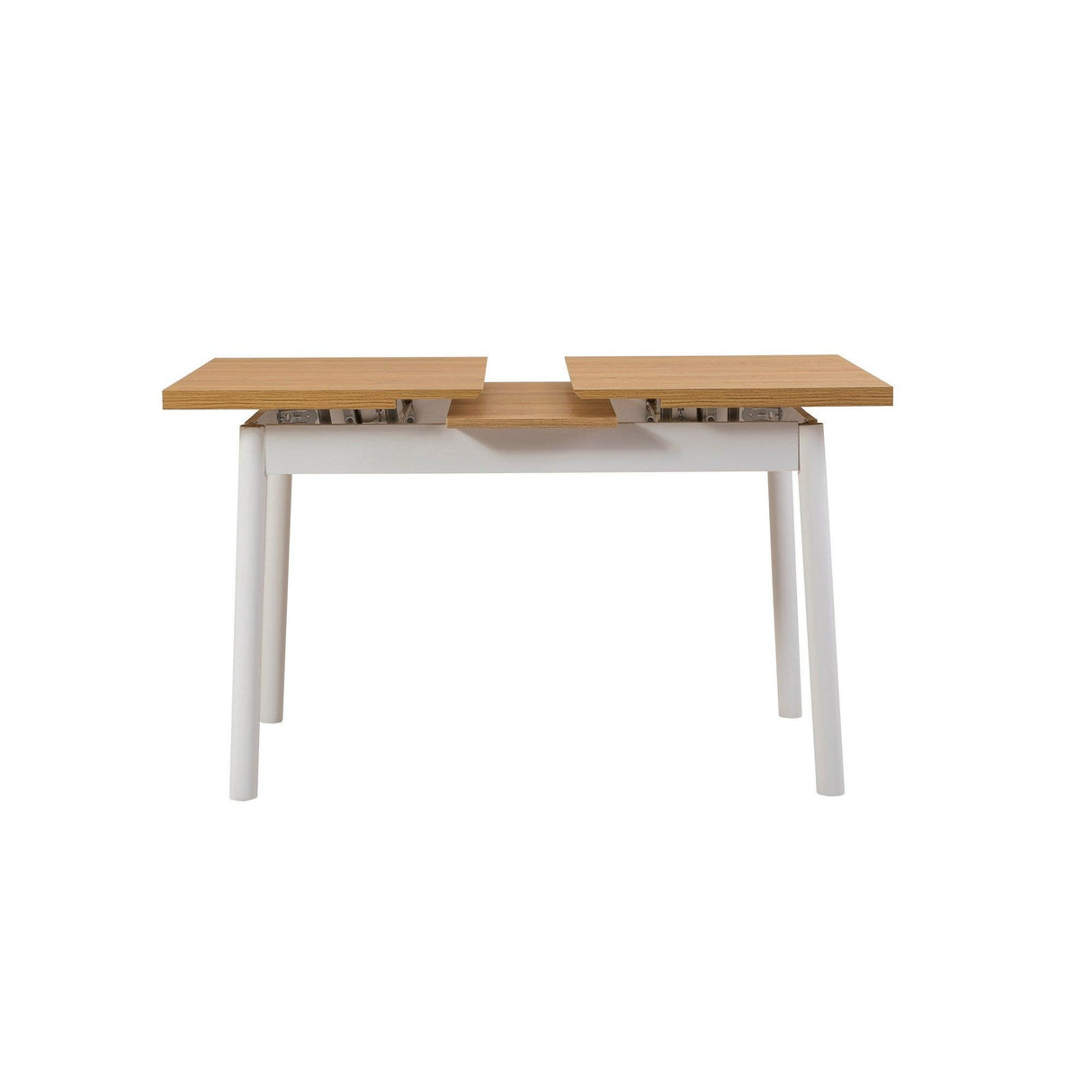 Masa de sufragerie extensibila Oliver Open - Karina Extendable Dining Table 1, Alb, 75x75x153 cm