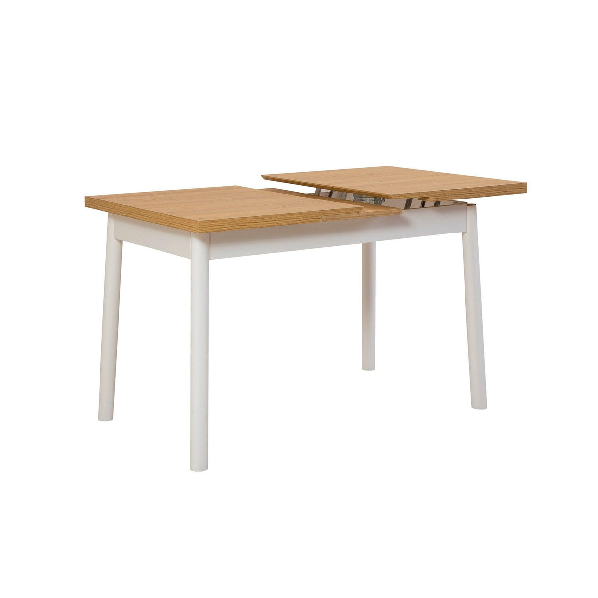 Masa de sufragerie extensibila Oliver Open - Karina Extendable Dining Table 1, Alb, 75x75x153 cm