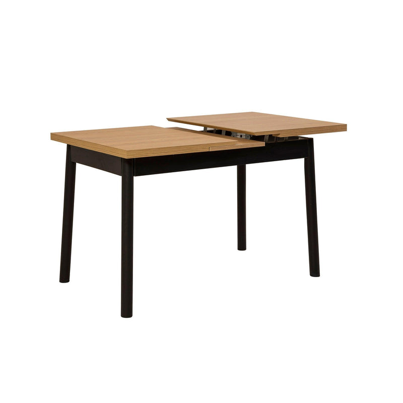 Masa de sufragerie extensibila Oliver Open - Karina Extendable Dining Table 2, Negru, 75x75x153 cm