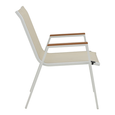 Masa de sufragerie Kliton - Azelie set de 3 aluminiu, alb, 80x80x74 cm, perspectiva suplimentara