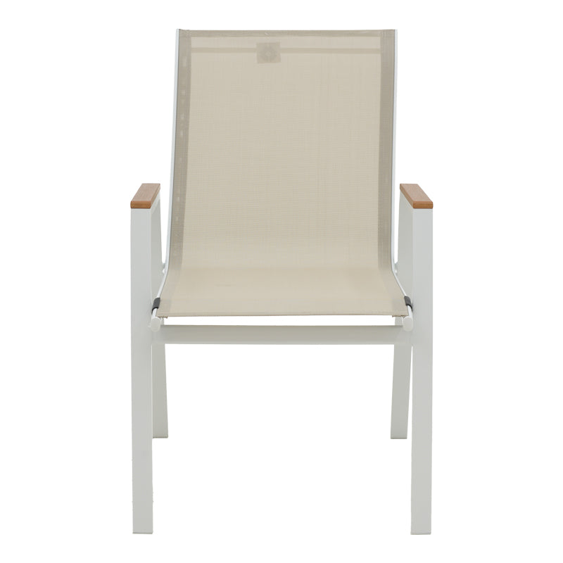Masa de sufragerie Kliton - Azelie set de 3 aluminiu, alb, 80x80x74 cm, foto produs