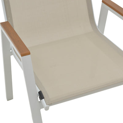 Masa de sufragerie Kliton - Azelie set de 3 aluminiu, alb, 80x80x74 cm, foto produs 9