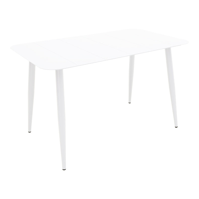 Masă de aluminiu Vista, Negru, 150x80x72 cm - Alb