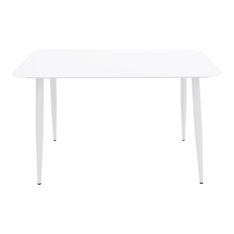 Masă de aluminiu Vista, Negru, 150x80x72 cm - Alb