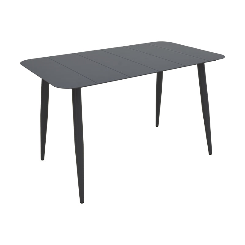 Masă Aluminiu Vista, Aluminiu, Antracit, 120x70x72 cm - Negru