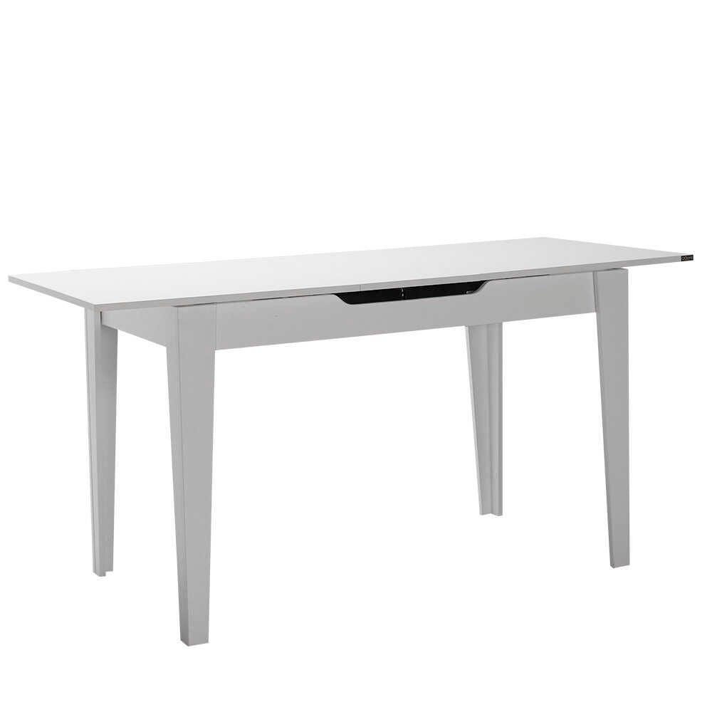 Masă Dining Adore, Design Modern, Extensibilă, 120–150 cm, 120x70x75 cm - Alb