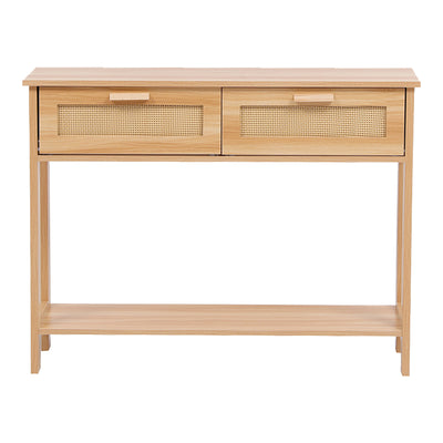 Masa dining Alenda, MDF, Natural, 100x30x76 cm, imagine produs 5
