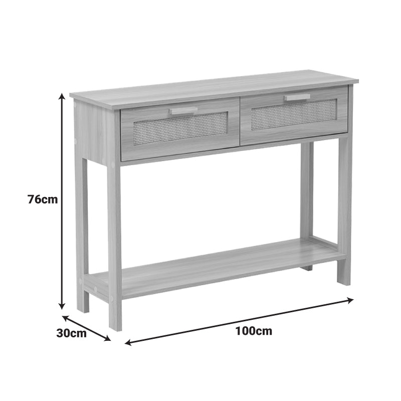 Masa dining Alenda, MDF, Natural, 100x30x76 cm