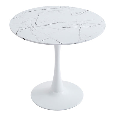 Masa dining Balou II, Alb, 80x80x75 cm, imagine suplimentara