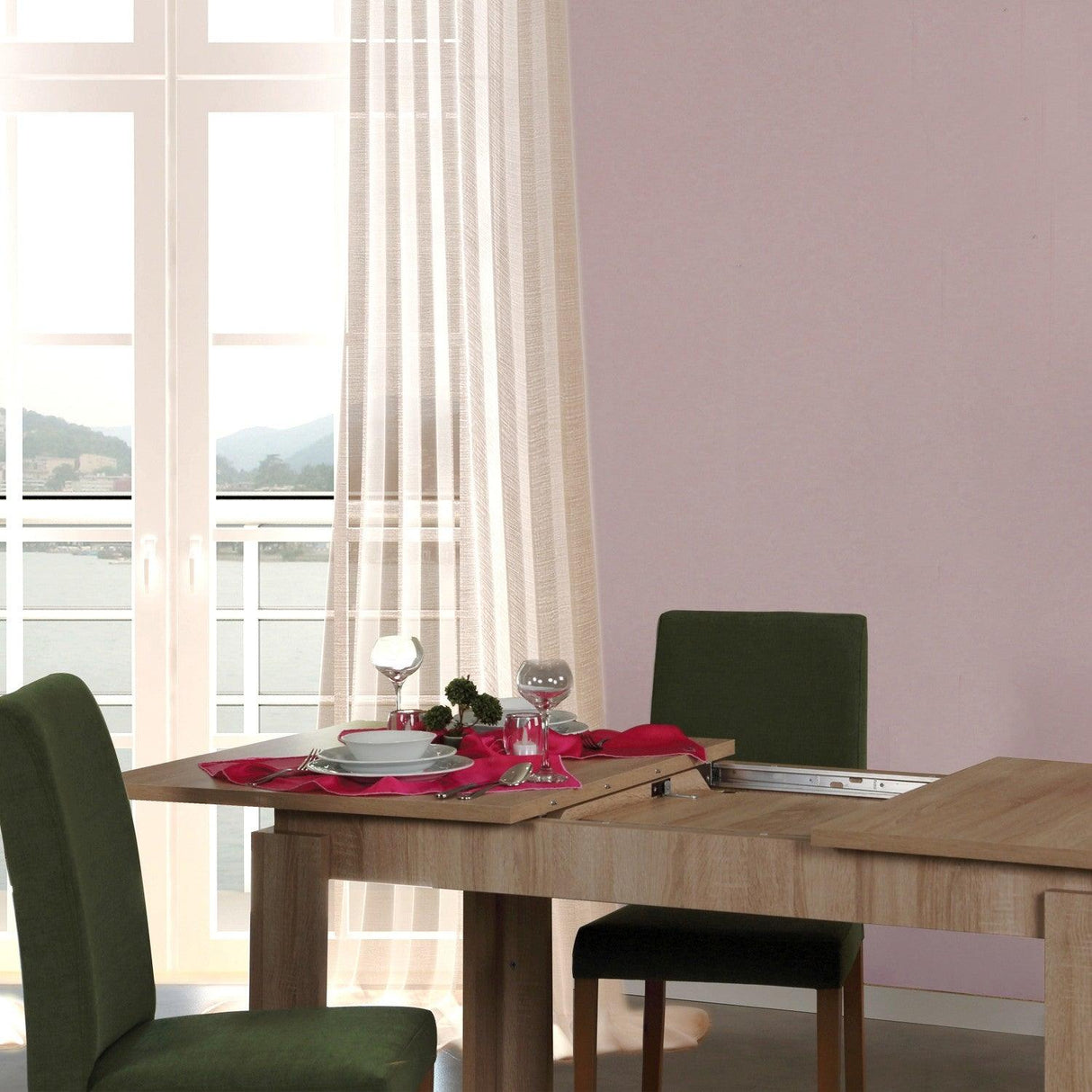 Masa Dining Extensibila, Stejar deschis, 150 x 78 x 80 cm