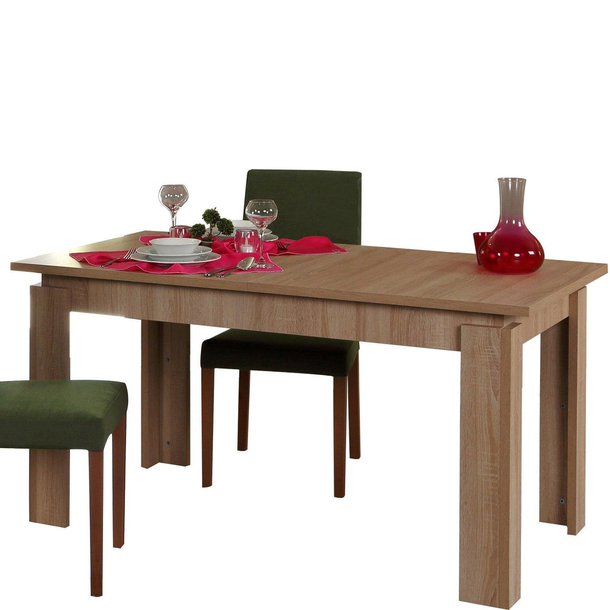 Masa Dining Extensibila, Stejar deschis, 150 x 78 x 80 cm