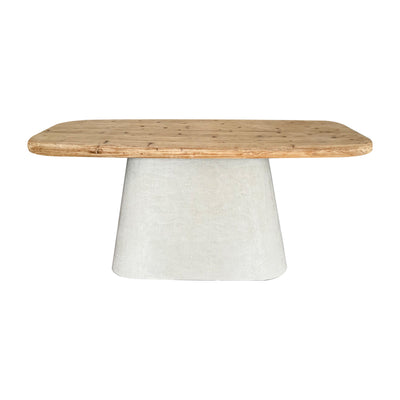 Masa dining Herona, Lemn de brad, Stejar, 180x90x78 cm, detaliu produs