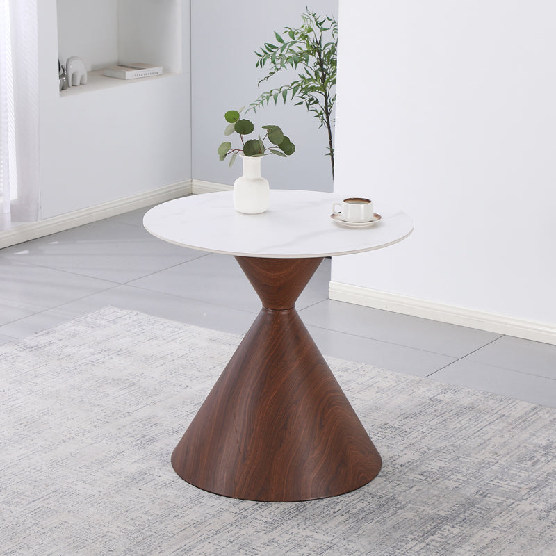 Masa dining Horas, Metal, Maro, D80x75 cm