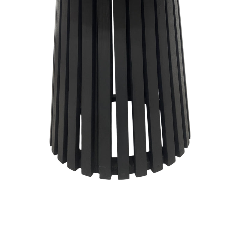 Masă rotundă din lemn natural Kenda, Lemn Mindi, 120x75 cm - Negru