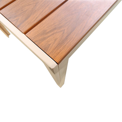 Masa dining Nares, Placaj, Champagne, 140x80x73 cm, detaliu produs