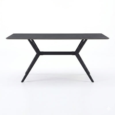 Masa dining Olivet, Aspect marmura, Marmura, 180x90x76 cm, imagine ambient