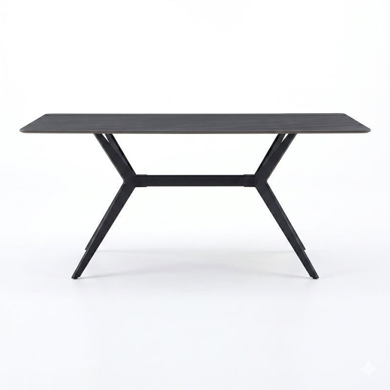 Masa dining Olivet, Aspect marmura, Marmura, 180x90x76 cm, imagine ambient
