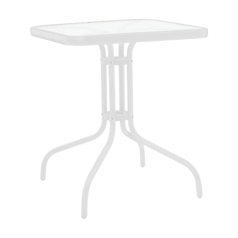 mobilier de gradina Masa dining Watson, Alb, 70x70x70 cm