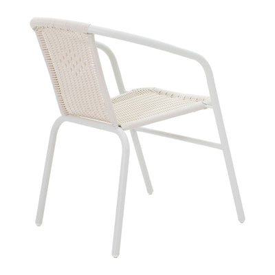 Masa dining Watson-Obbi, Alb, 70x70x70 cm, detaliu produs