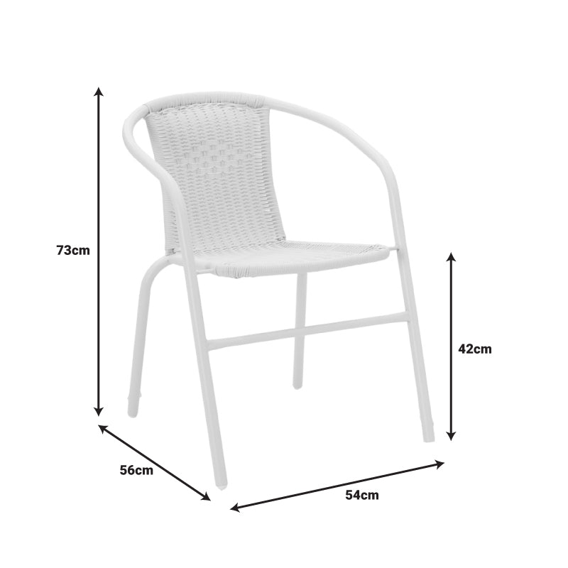 Masa dining Watson-Obbi, Alb, 70x70x70 cm, foto produs 8