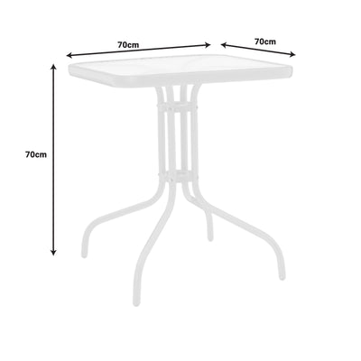 Masa dining Watson-Obbi, Alb, 70x70x70 cm, foto produs 9