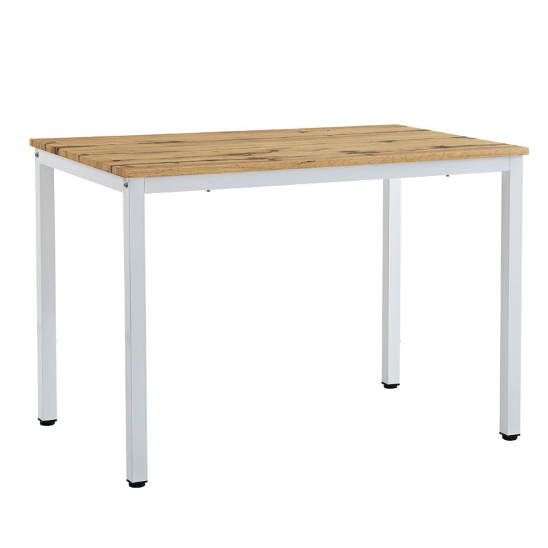 Masa dining Witte, Sonoma cu picioare albe, 110x70x76 cm
