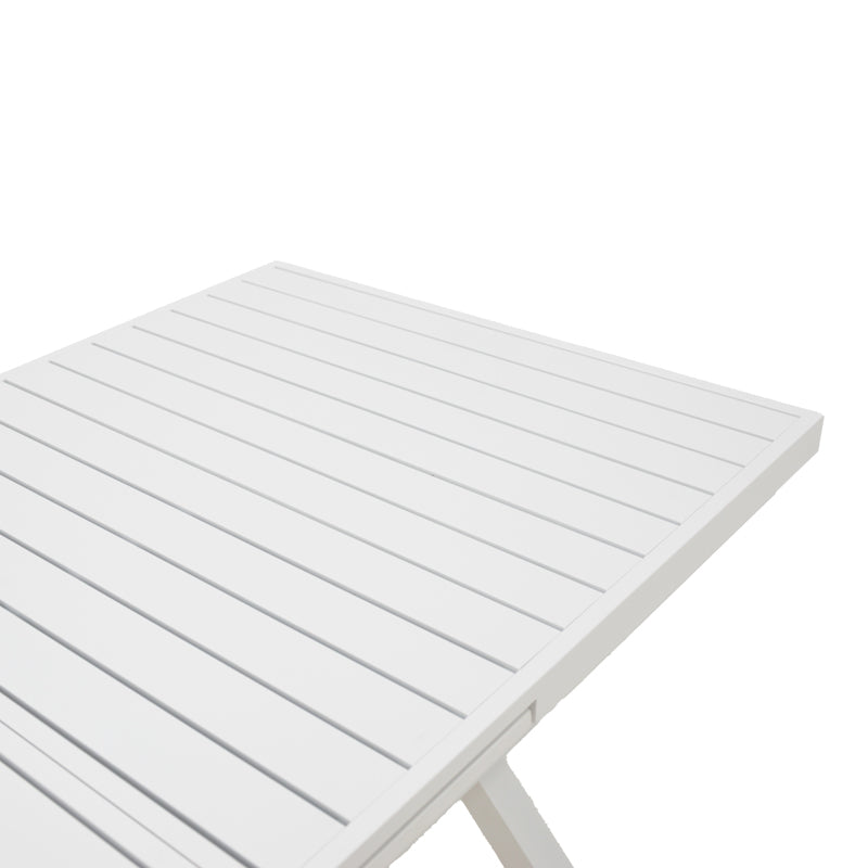 Masa extensibila Dagyn din aluminiu, Diverse culori, 180-240x90x76 cm - Alb